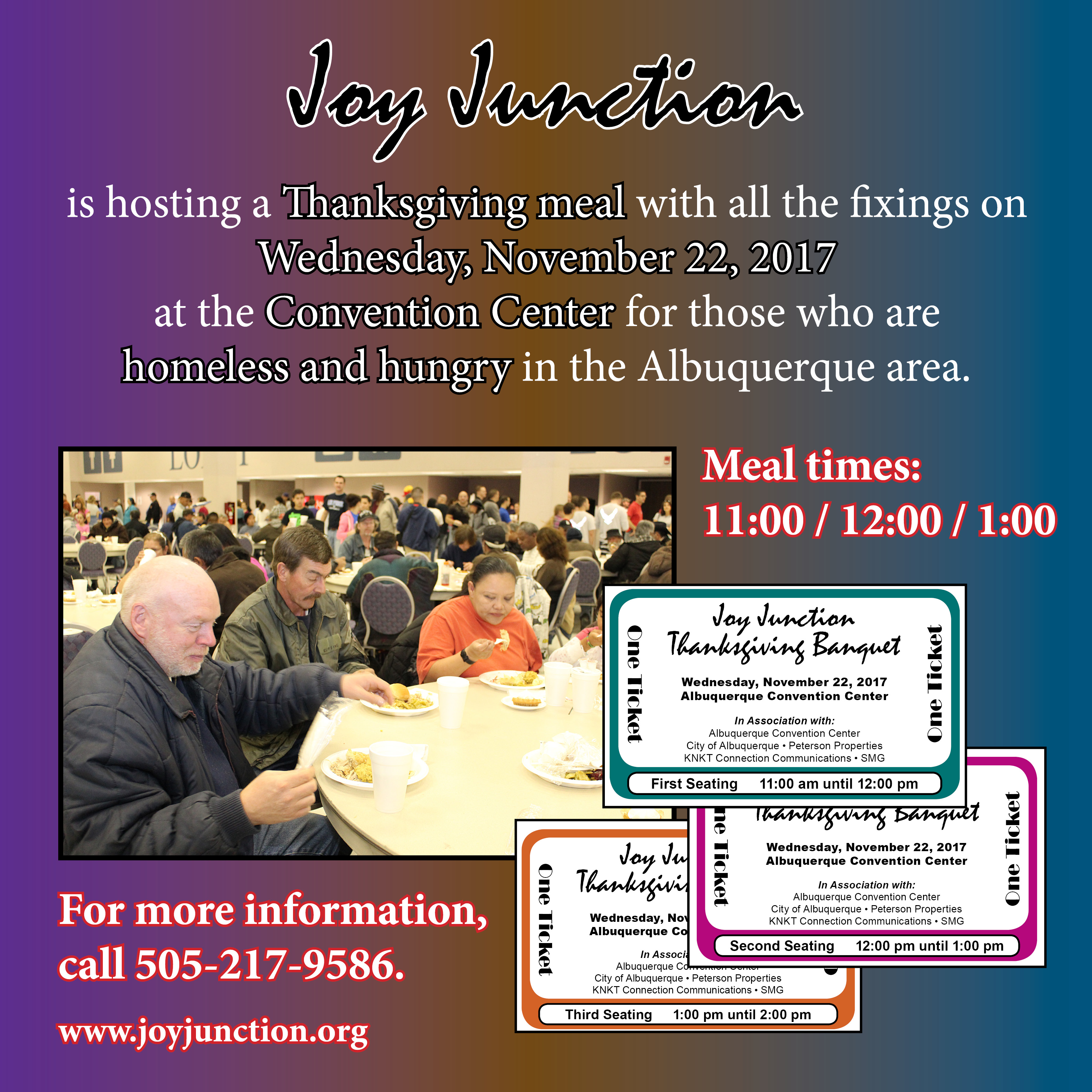 Joy Junction Thanksgiving Feasts for the Homeless ...