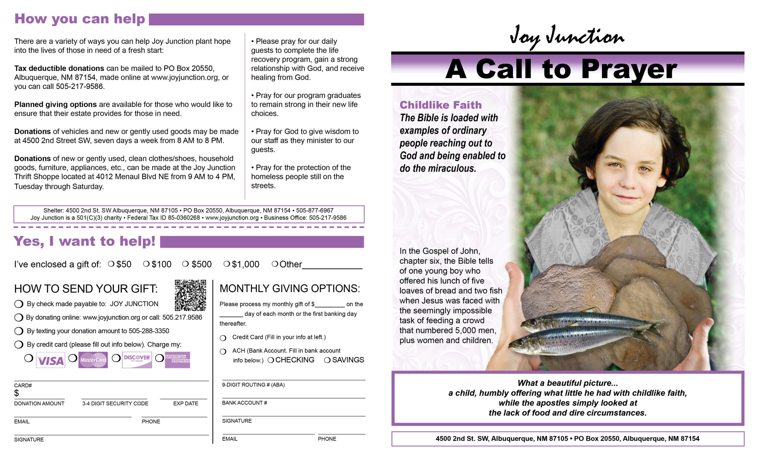 A Call To Prayer Brochure