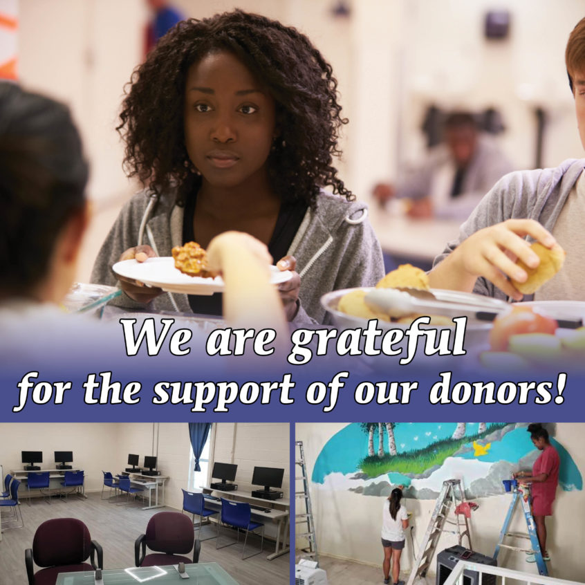 We are grateful for the support of our donors
